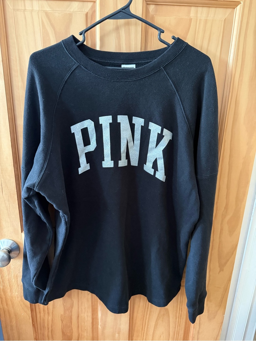 Like New, Women’s Size Large Victoria’s Secret Pink Sweatshirt With Glitter